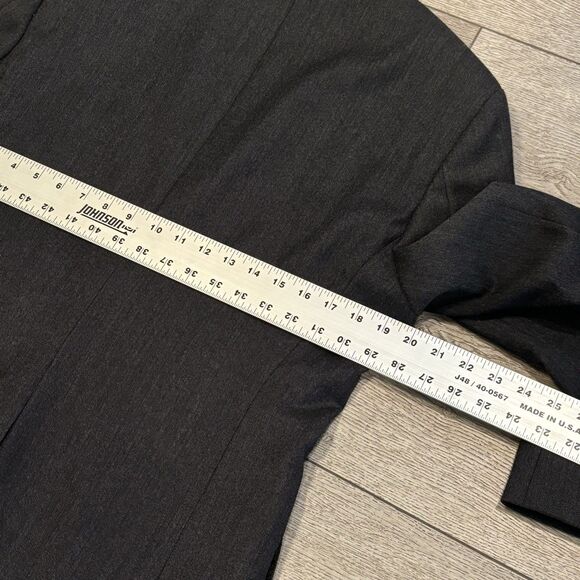 Hugo Boss The Jam75 Flat Front Charcoal Grey Suit Trim Mens 38 R - Picture 11 of 11